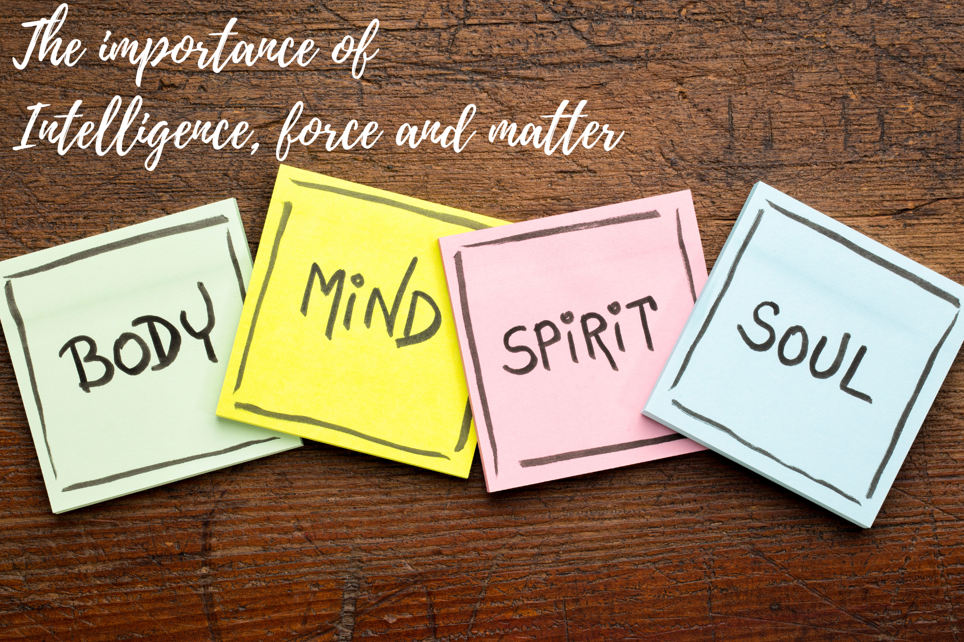 The importance of Intelligence, force and matter