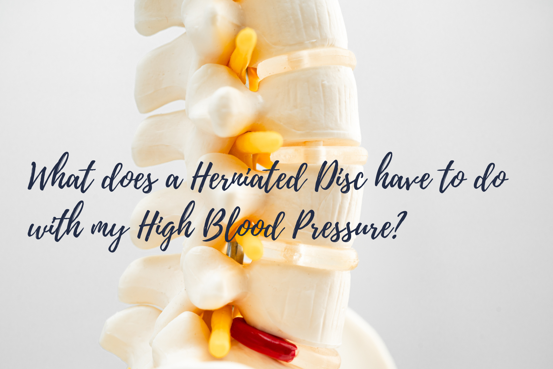 What Does a Herniated Disc Have to Do with My High Blood Pressure? What Does a Herniated Disc Have to Do with My High Blood Pressure?