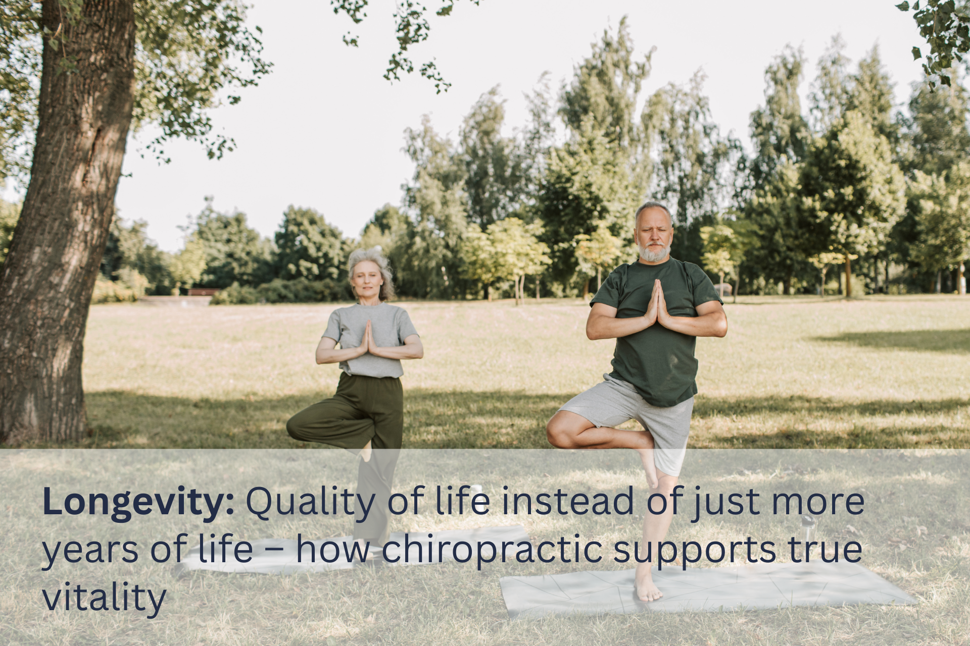 Longevity: Quality of life instead just more years of life Longevity: Quality of life instead just more years of life